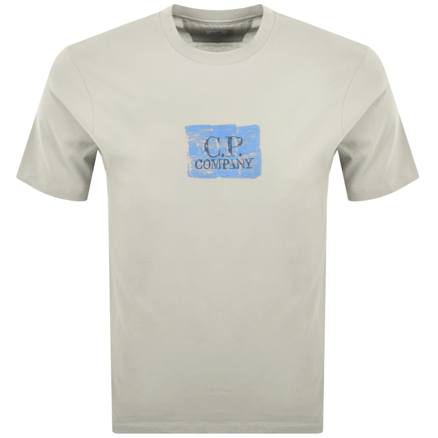 Image number 2 for CP Company Back Logo T Shirt Beige