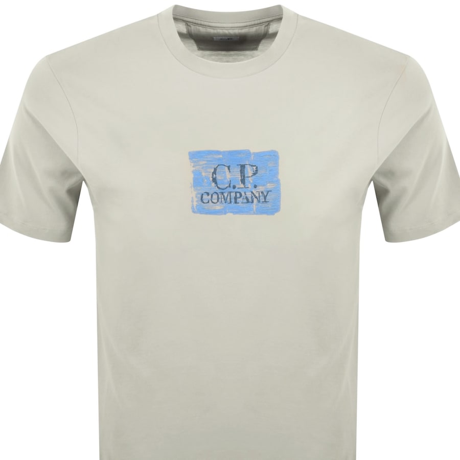 Image number 3 for CP Company Back Logo T Shirt Beige