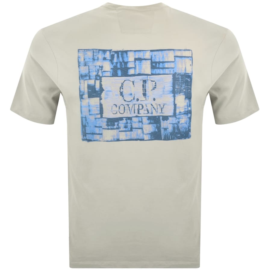 Image number 5 for CP Company Back Logo T Shirt Beige