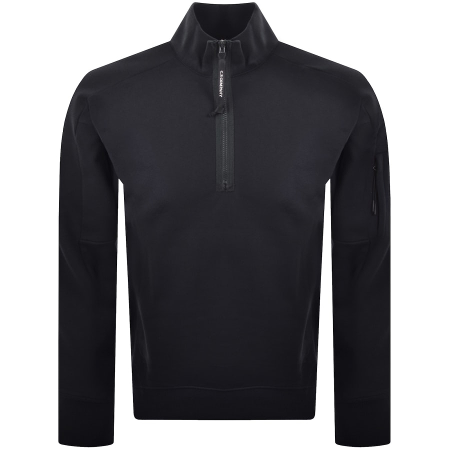 Image number 2 for CP Company Half Zip Sweatshirt Navy