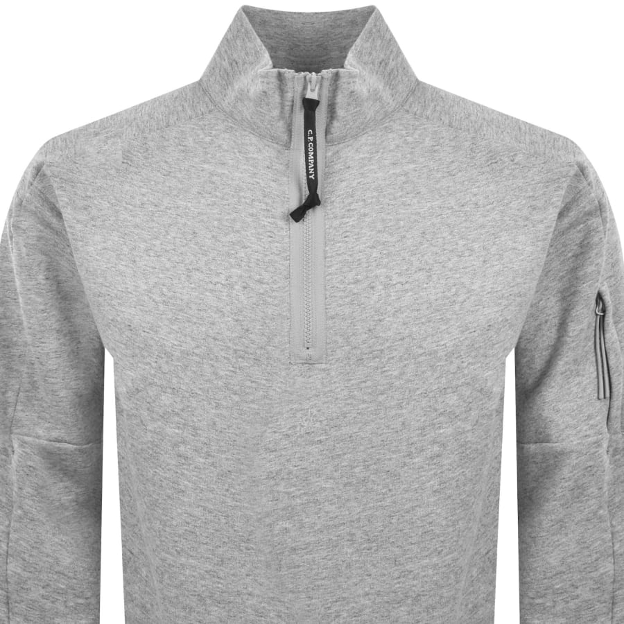 Image number 3 for CP Company Half Zip Sweatshirt Grey