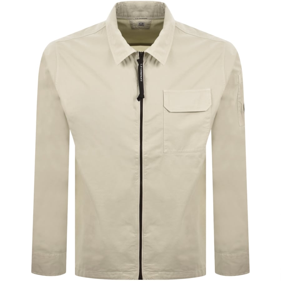 Image number 2 for CP Company Gabardine Overshirt Beige
