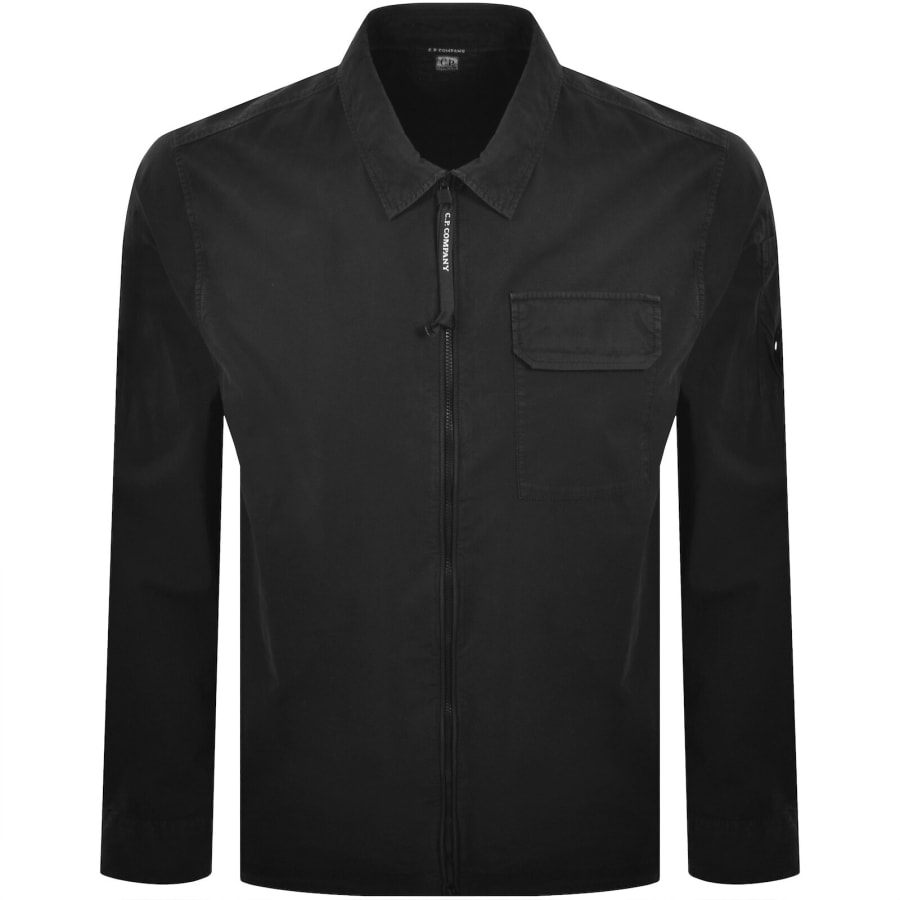 Image number 2 for CP Company Gabardine Overshirt Black
