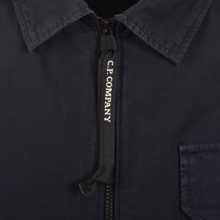 Image number 5 for CP Company Gabardine Overshirt Navy