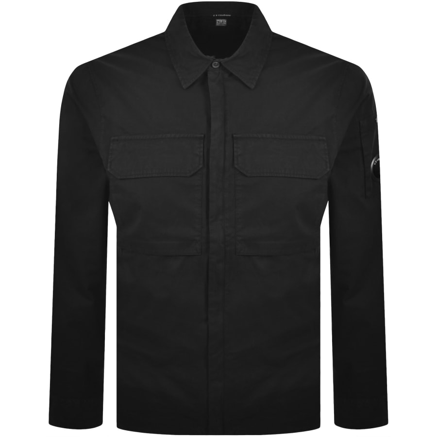 Image number 2 for CP Company Gabardine Overshirt Black