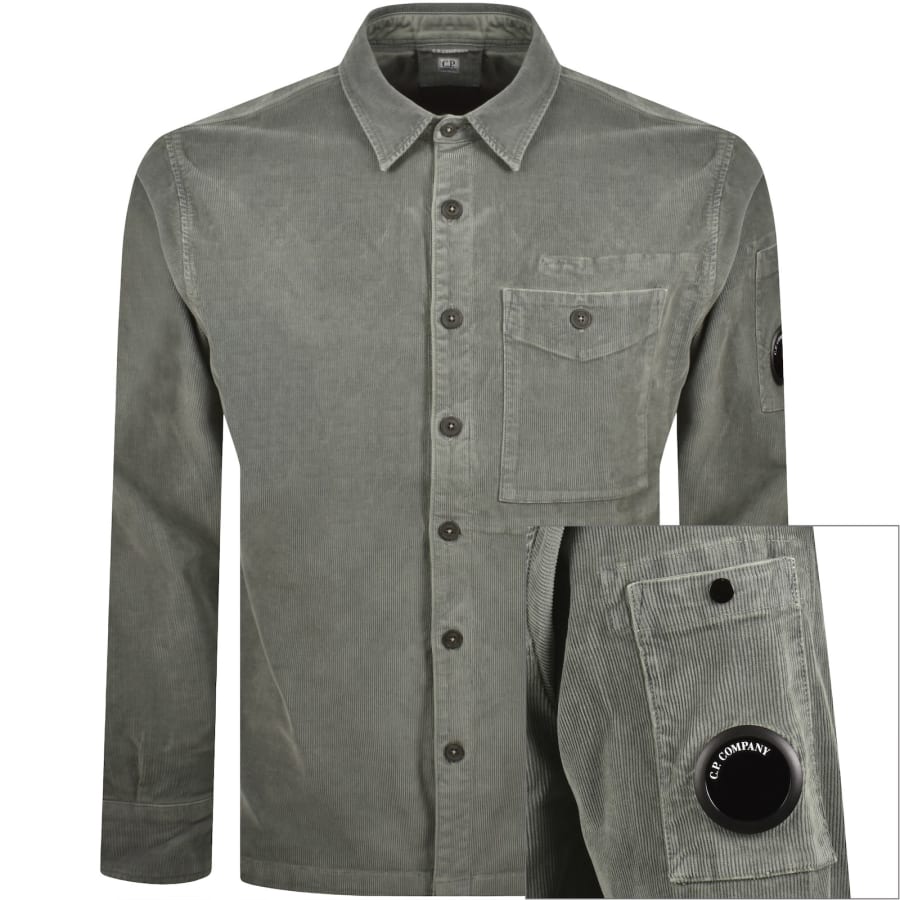 Image number 1 for CP Company Corduroy Shirt Grey