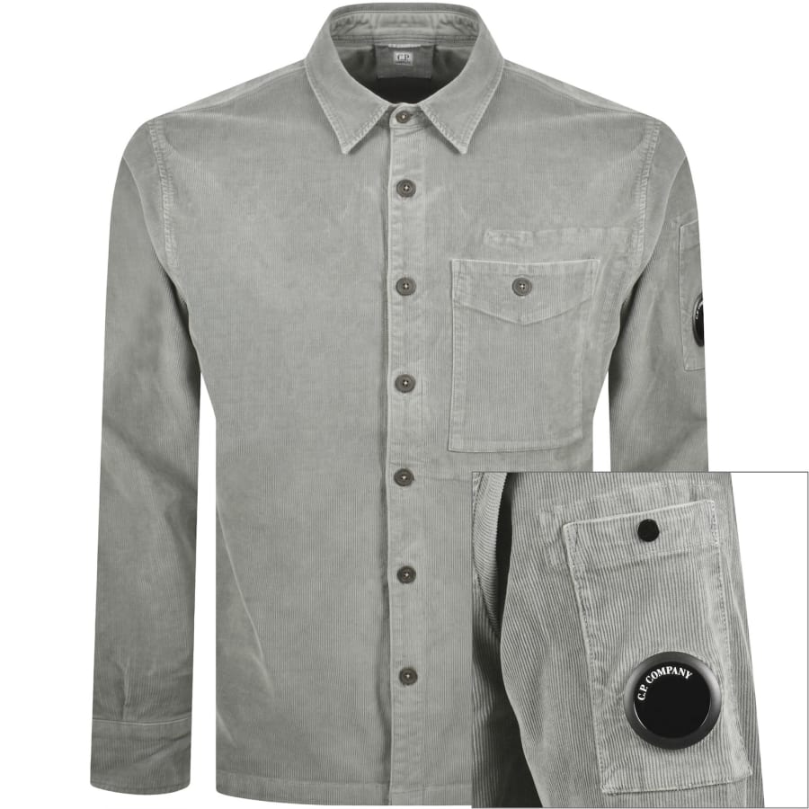 Image number 1 for CP Company Corduroy Shirt Grey