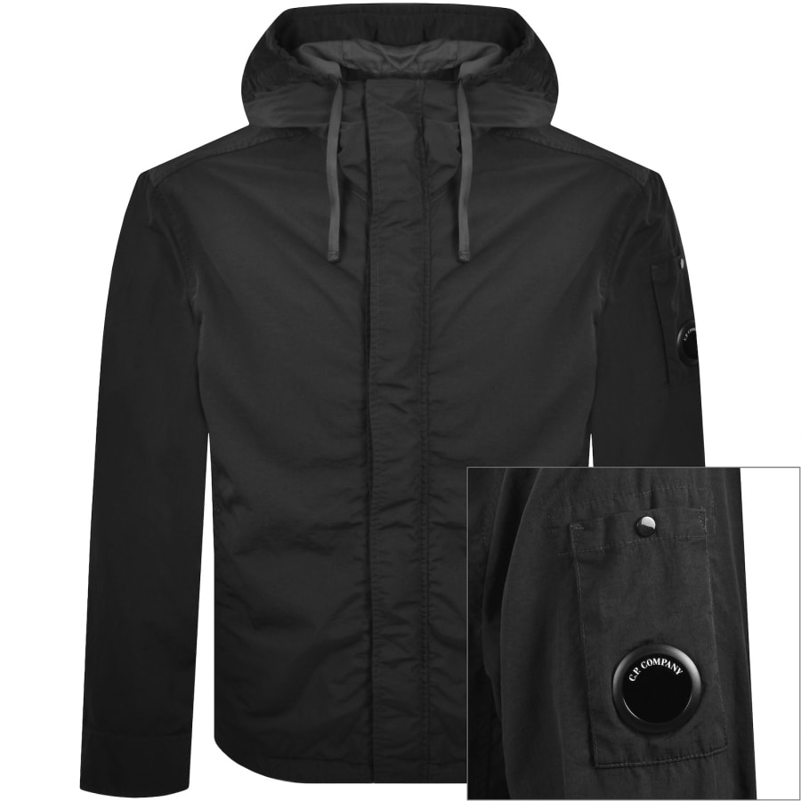 Image number 1 for CP Company Hooded Overshirt Black