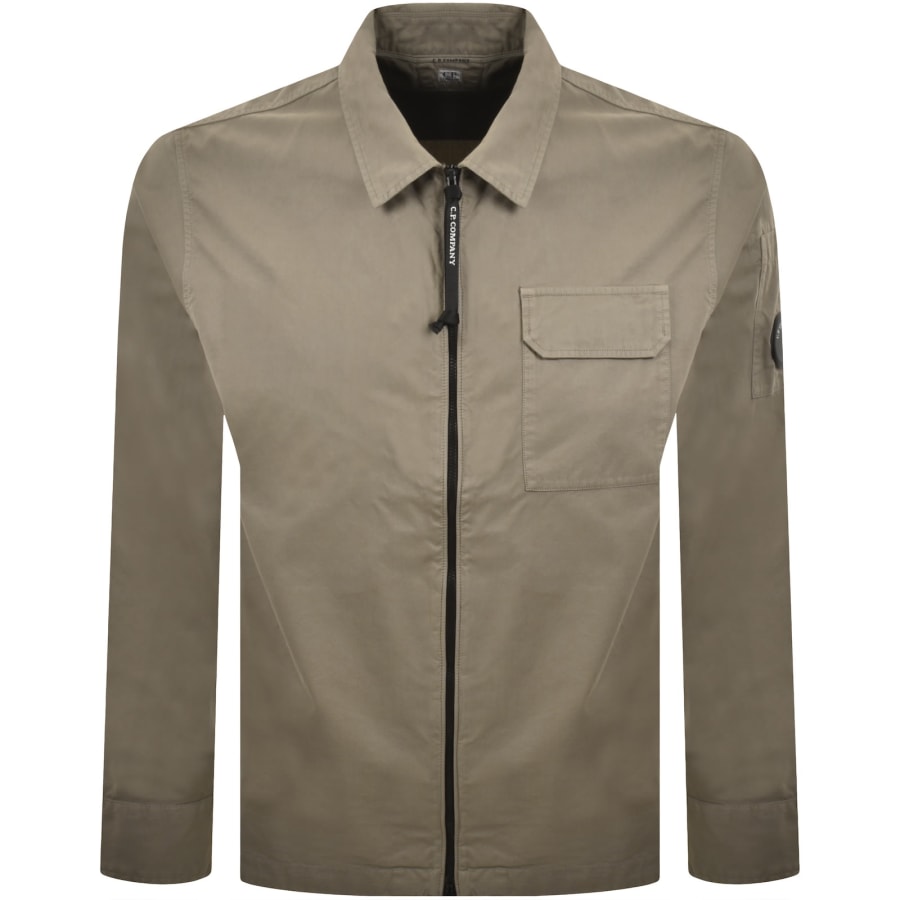 Image number 2 for CP Company Gabardine Overshirt Grey