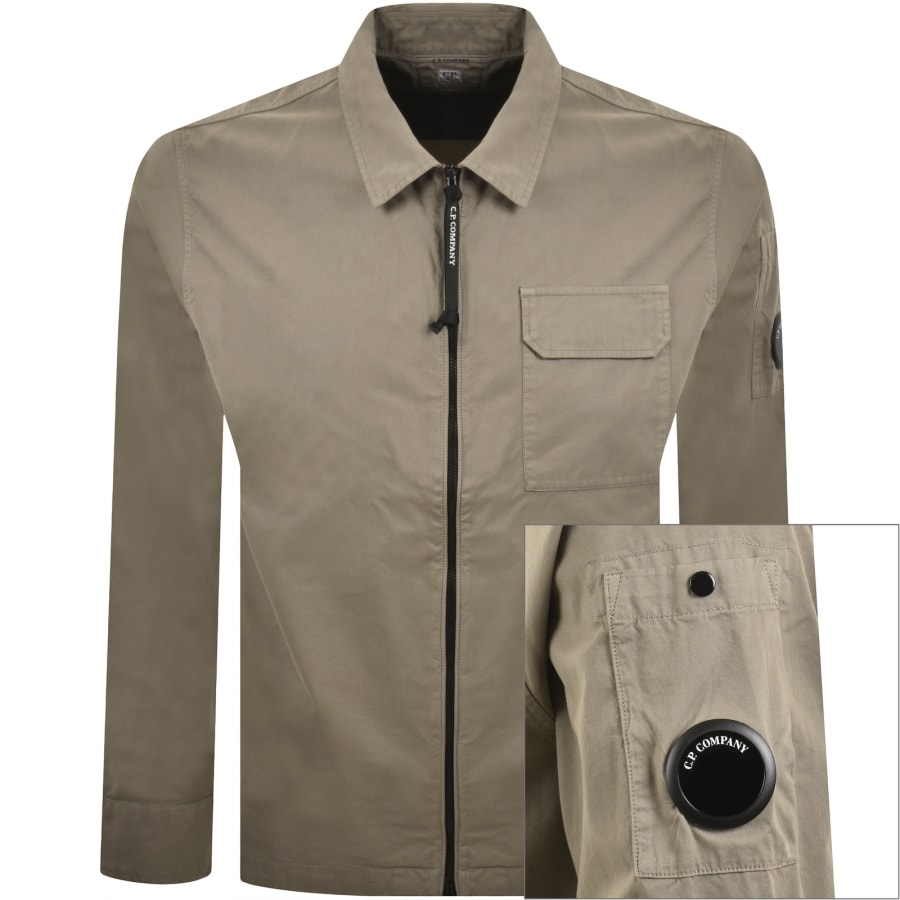 Image number 1 for CP Company Gabardine Overshirt Grey