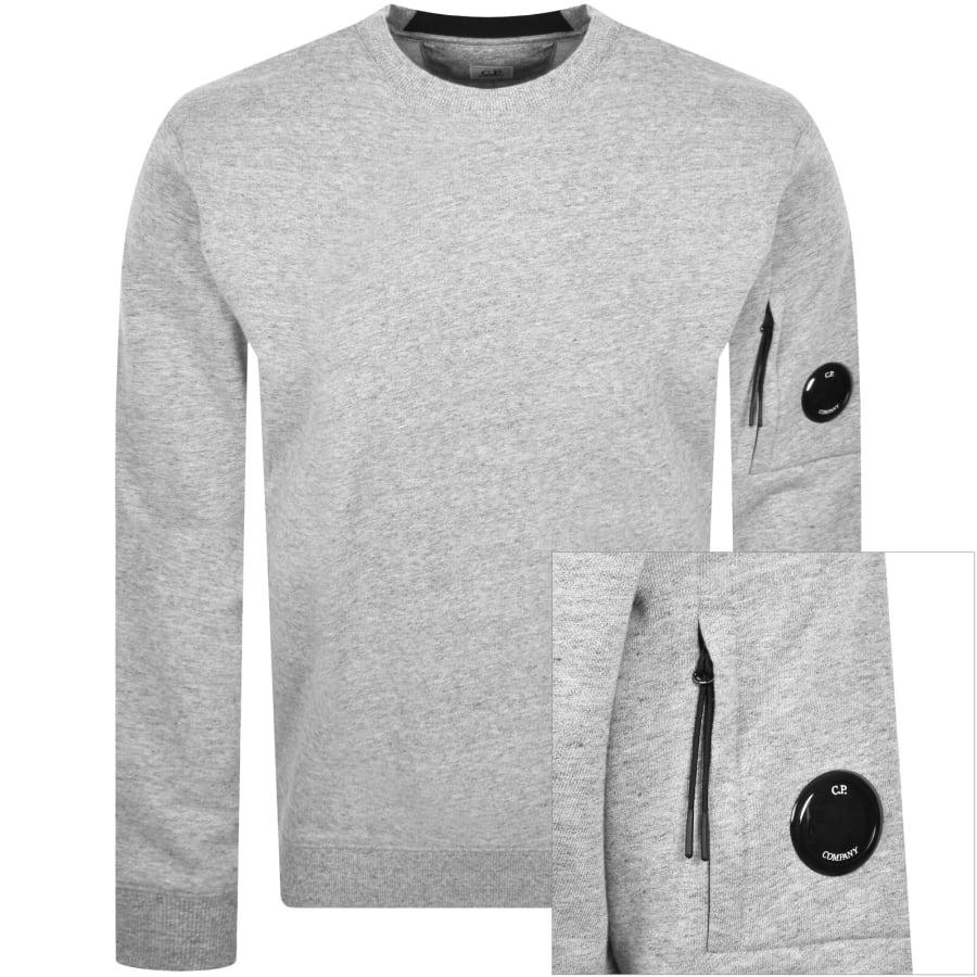 Image number 1 for CP Company Crew Neck Sweatshirt Grey