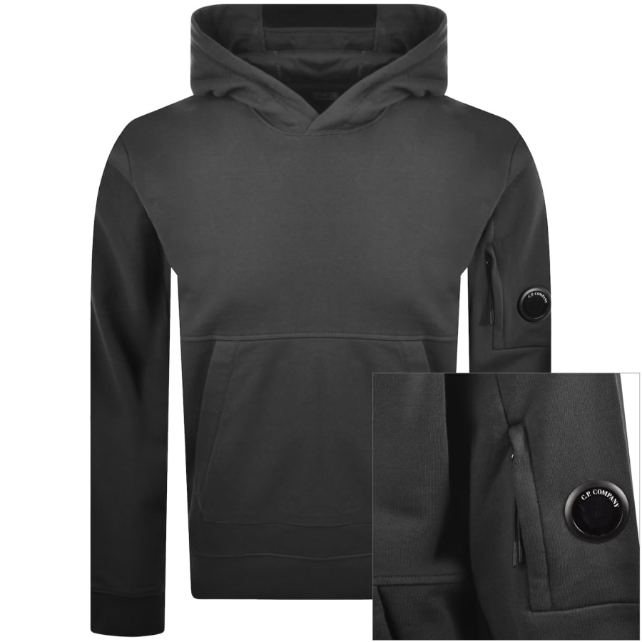 Image number 1 for CP Company Diagonal Raised Hoodie Grey