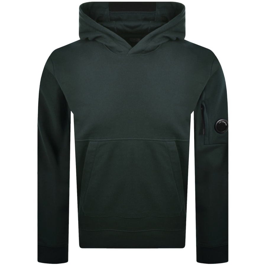 Image number 2 for CP Company Diagonal Raised Hoodie Green
