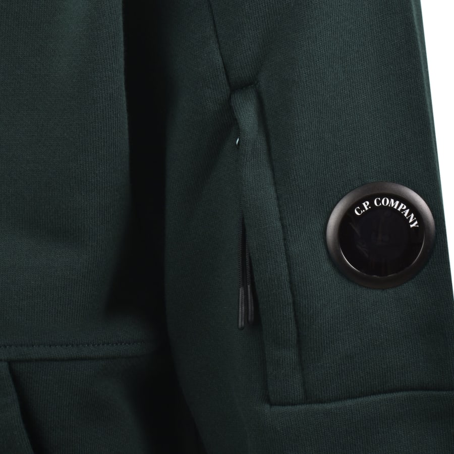 Image number 4 for CP Company Diagonal Raised Hoodie Green