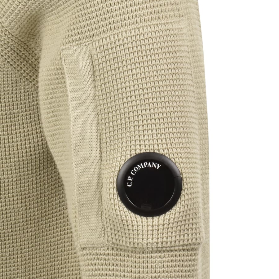 Image number 4 for CP Company Waffle Knit Jumper Beige