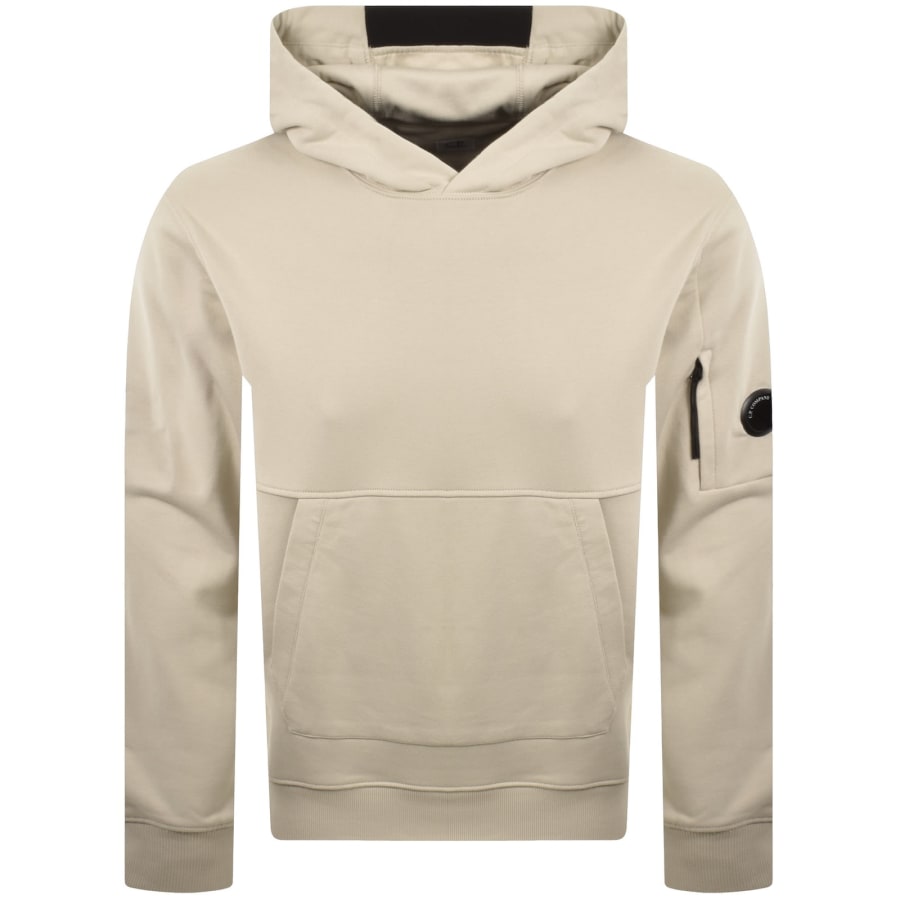 Image number 2 for CP Company Diagonal Raised Hoodie Beige