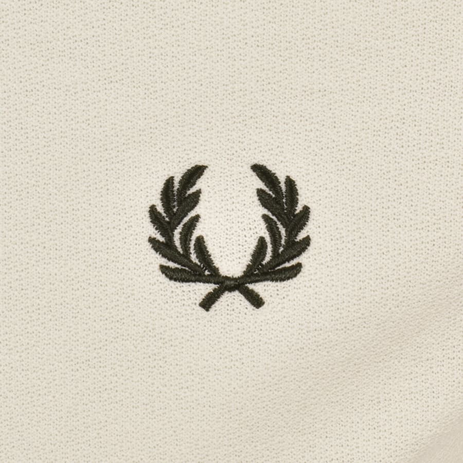 Image number 3 for Fred Perry Crepe Pique Polo T Shirt Cream