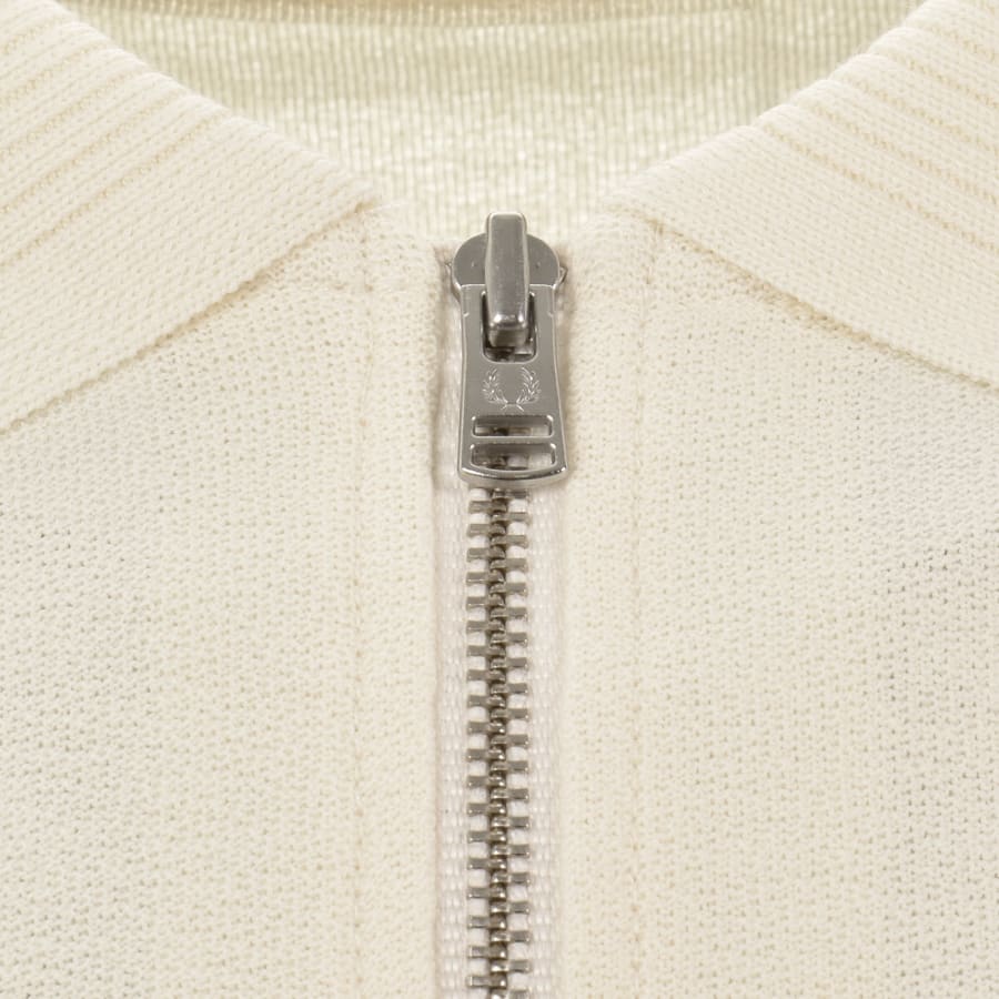 Image number 4 for Fred Perry Crepe Pique Polo T Shirt Cream