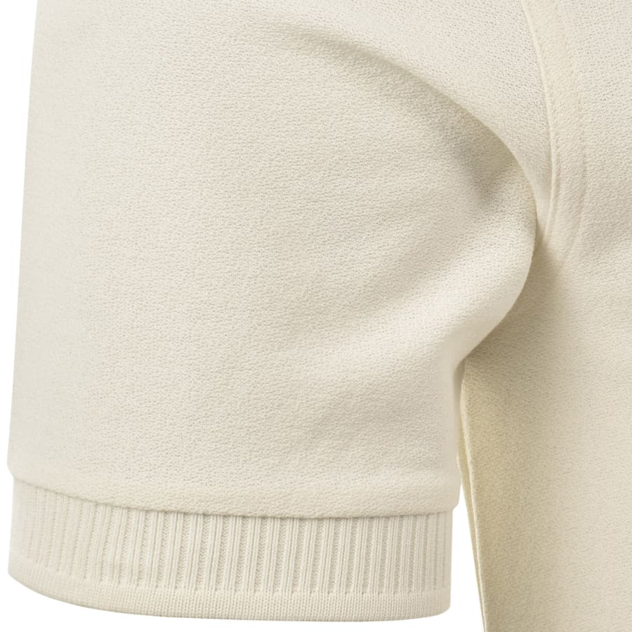 Image number 5 for Fred Perry Crepe Pique Polo T Shirt Cream