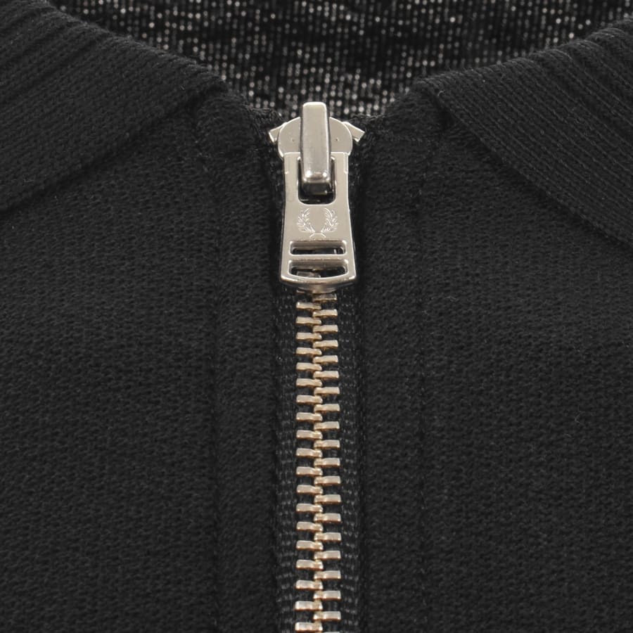 Image number 4 for Fred Perry Crepe Pique Polo T Shirt Black
