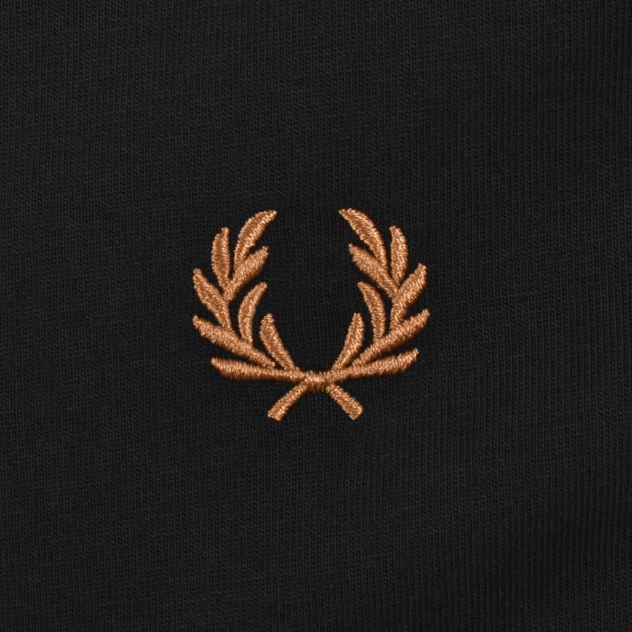 Image number 3 for Fred Perry Mesh Cuff T Shirt Black