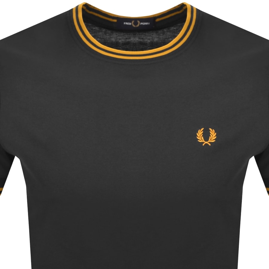 Image number 2 for Fred Perry Twin Tipped T Shirt Anchor Grey