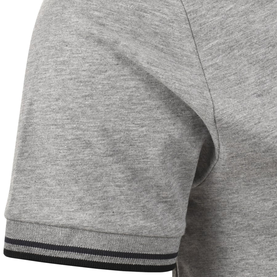 Image number 4 for Fred Perry Twin Tipped T Shirt Stone Marl Grey