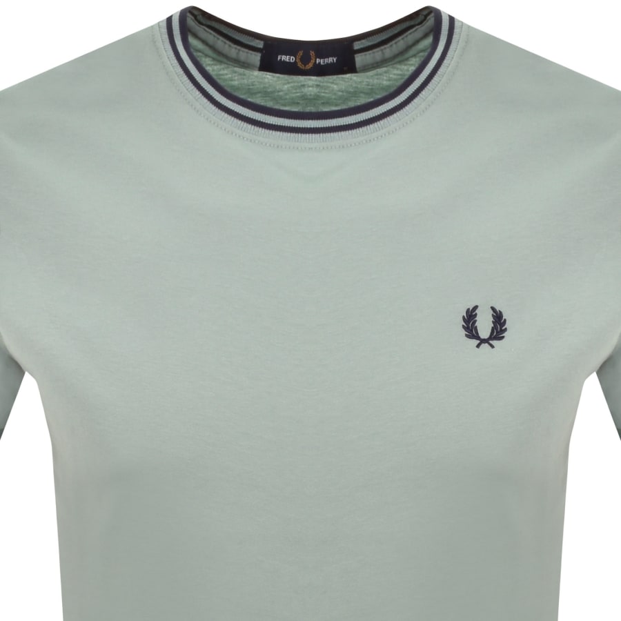 Image number 2 for Fred Perry Twin Tipped T Shirt Silver Blue