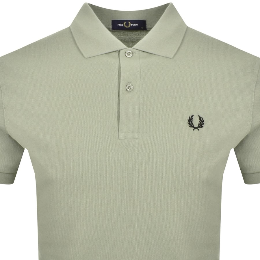 Image number 2 for Fred Perry Knit Polo T Shirt Green