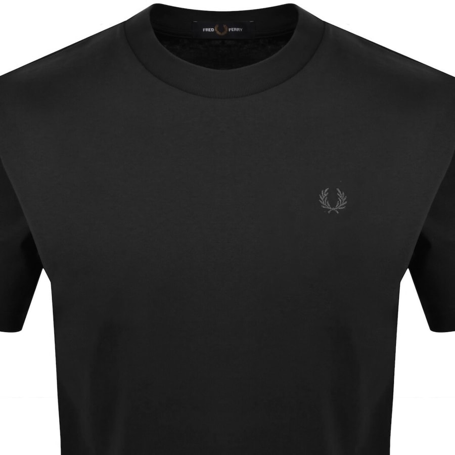 Image number 3 for Fred Perry Reflective Print T Shirt Black