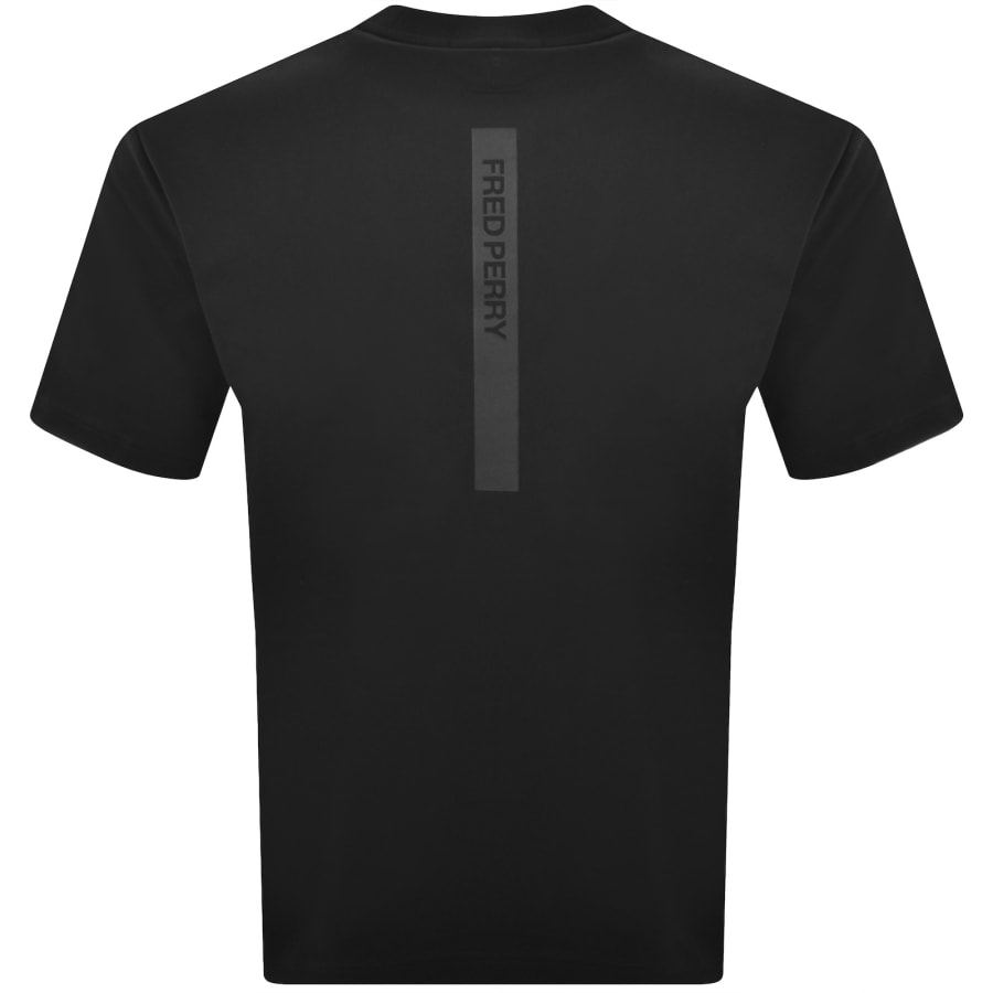 Image number 5 for Fred Perry Reflective Print T Shirt Black