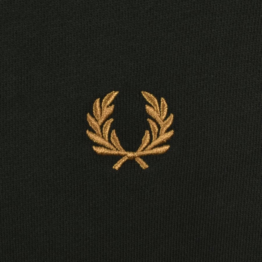 Image number 3 for Fred Perry Half Zip Sweatshirt Night Green