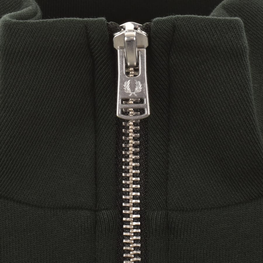 Image number 4 for Fred Perry Half Zip Sweatshirt Night Green