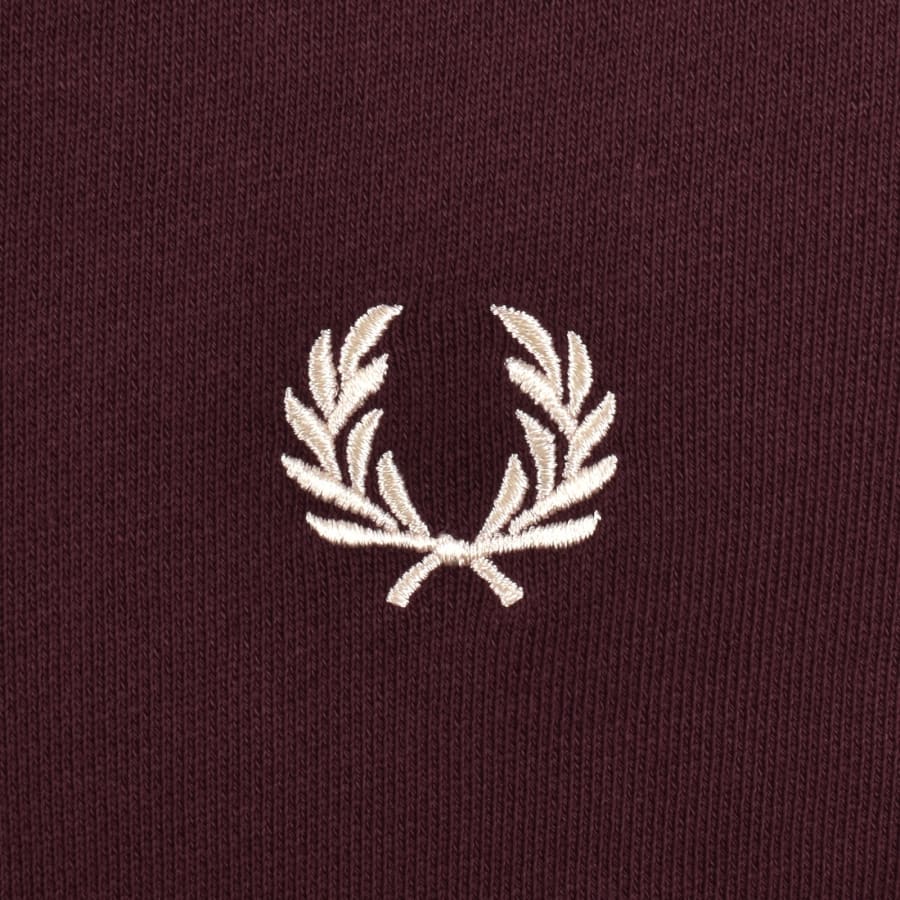 Image number 3 for Fred Perry Half Zip Sweatshirt Red