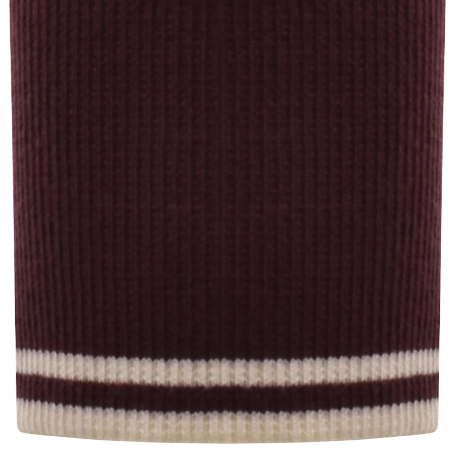 Image number 5 for Fred Perry Half Zip Sweatshirt Red