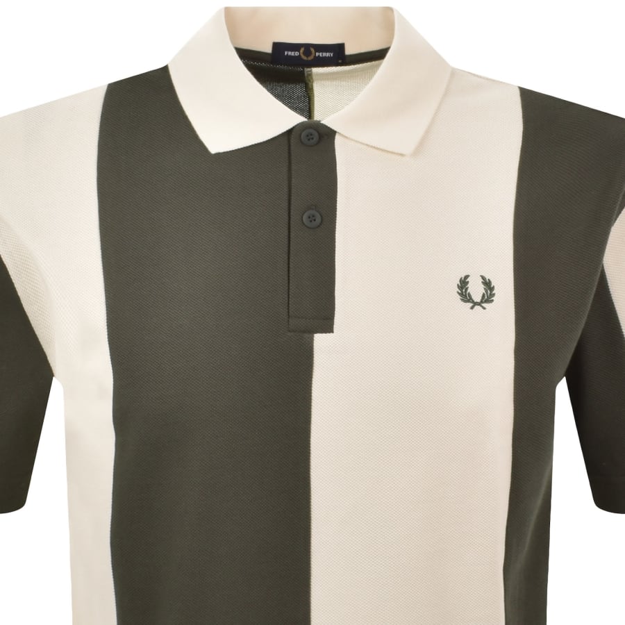 Image number 2 for Fred Perry Logo Polo T Shirt Cream