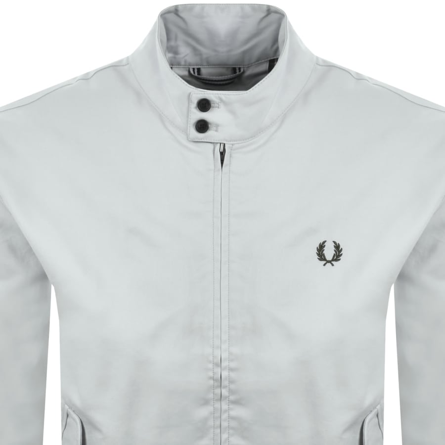 Image number 2 for Fred Perry Twill Harrington Jacket Blue