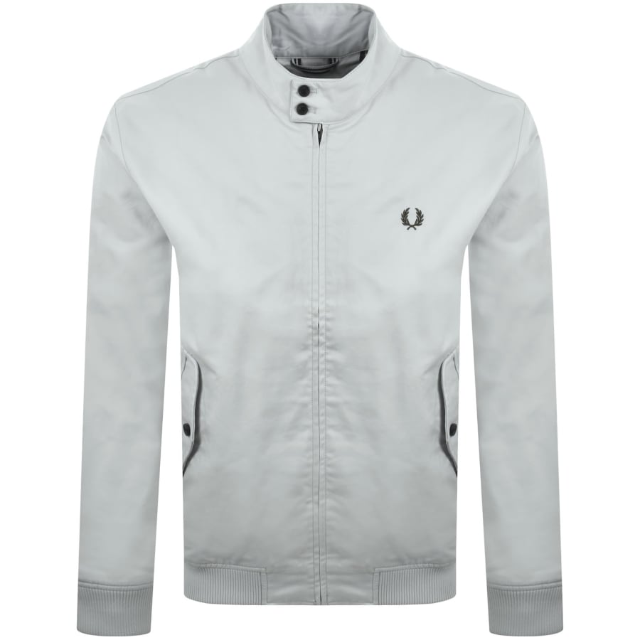 Image number 1 for Fred Perry Twill Harrington Jacket Blue