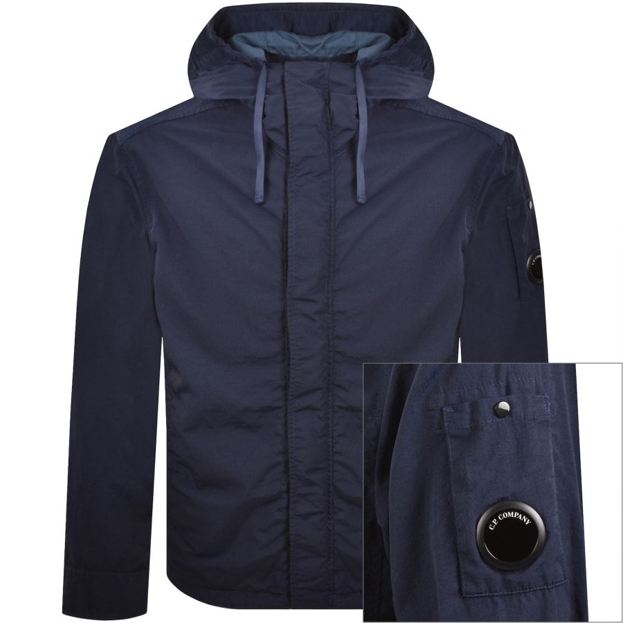 Image number 1 for CP Company Hooded Overshirt Blue