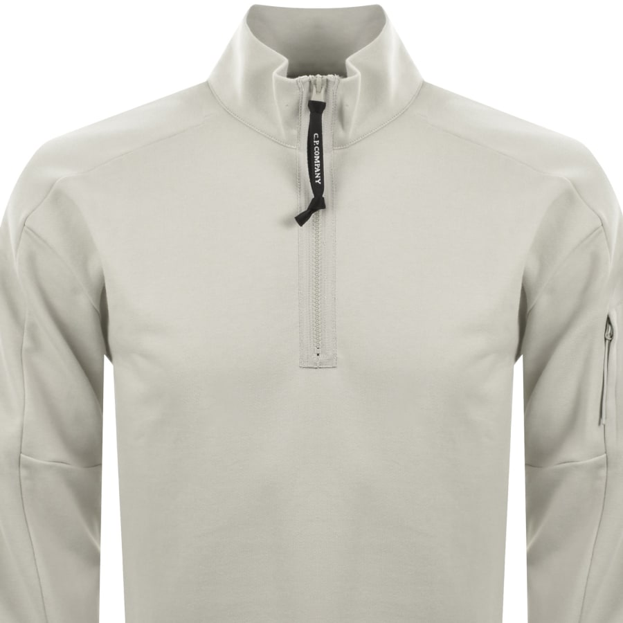 Image number 3 for CP Company Half Zip Sweatshirt Beige