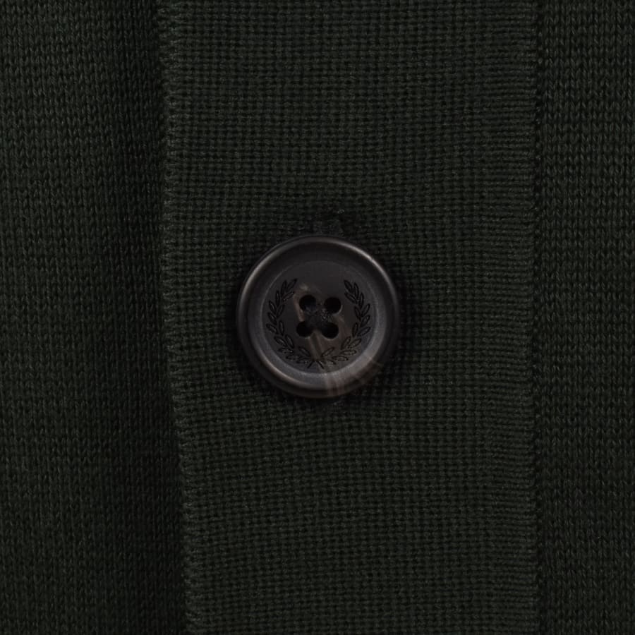 Image number 4 for Fred Perry Knit Overshirt Green