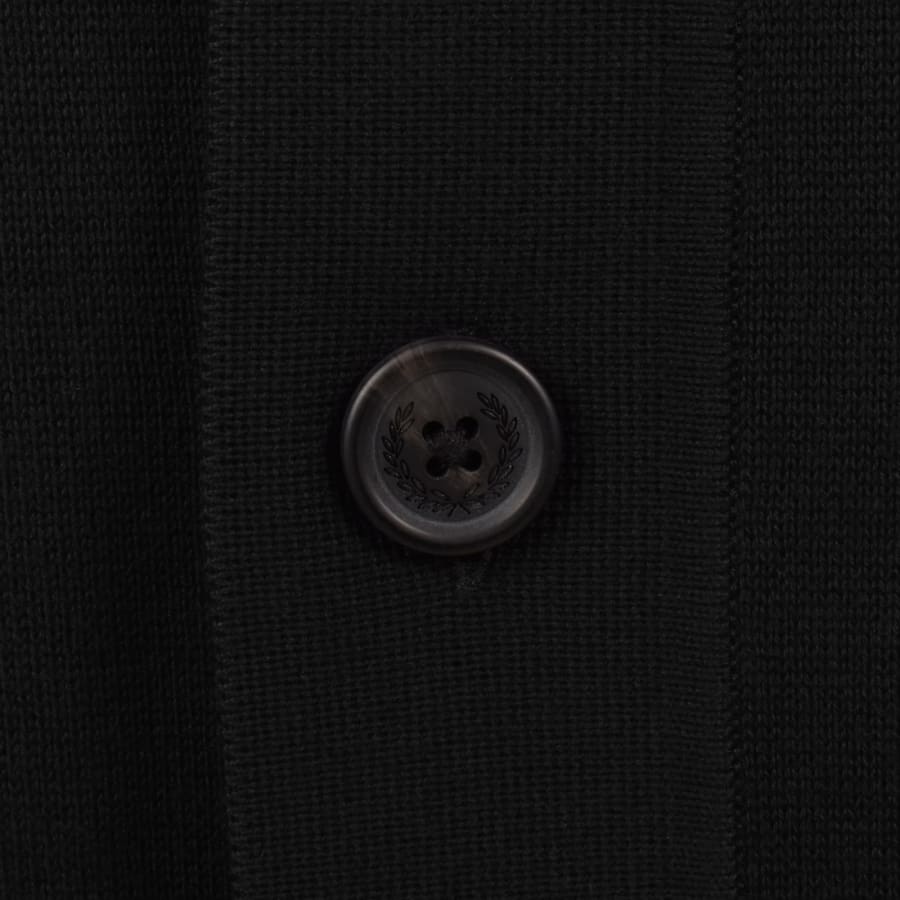 Image number 4 for Fred Perry Knit Overshirt Black
