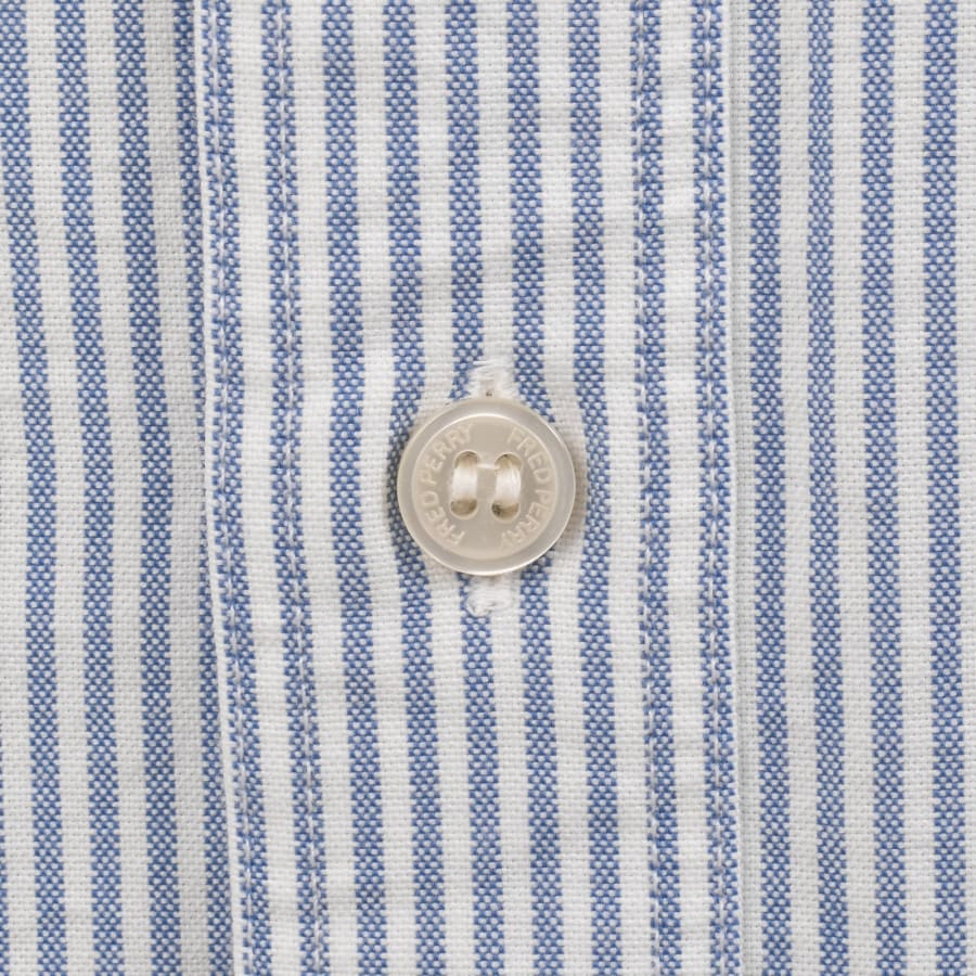 Image number 4 for Fred Perry Oxford Long Sleeve Shirt Blue