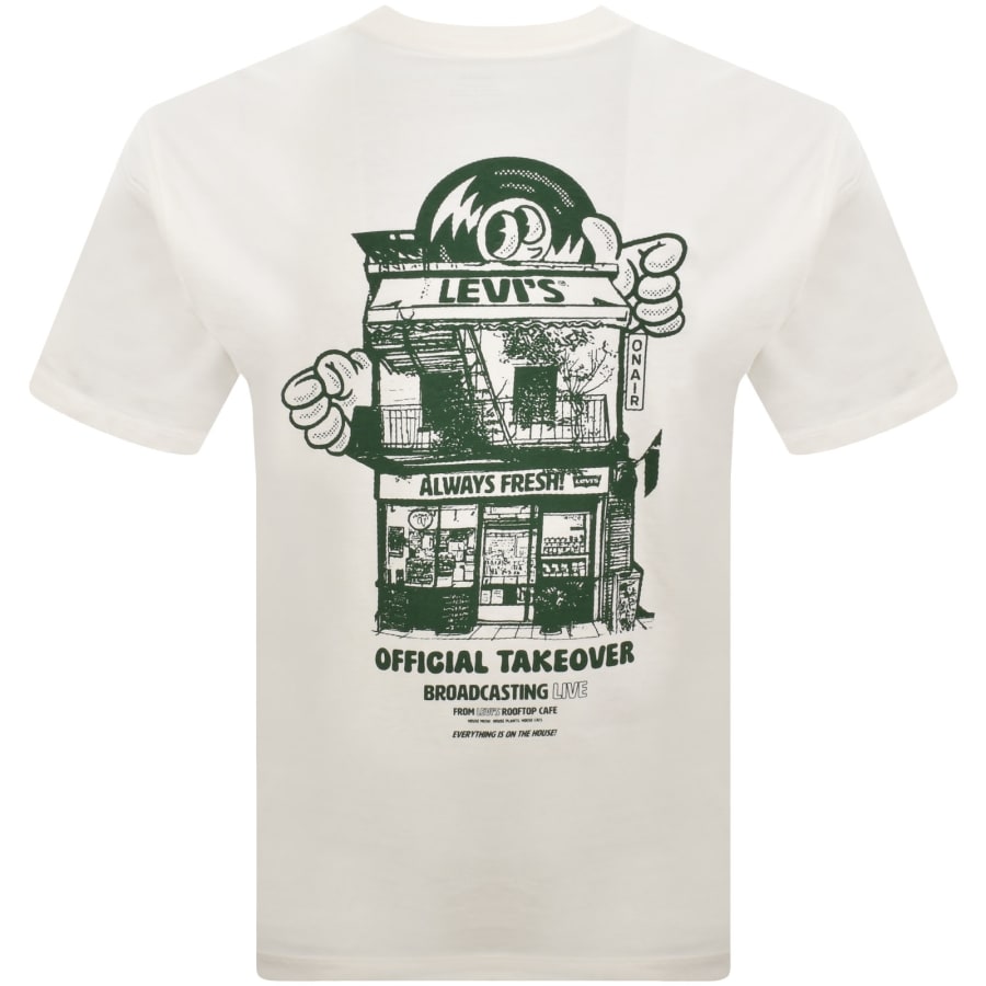 Image number 5 for Levis Music City Graphic T Shirt Off White