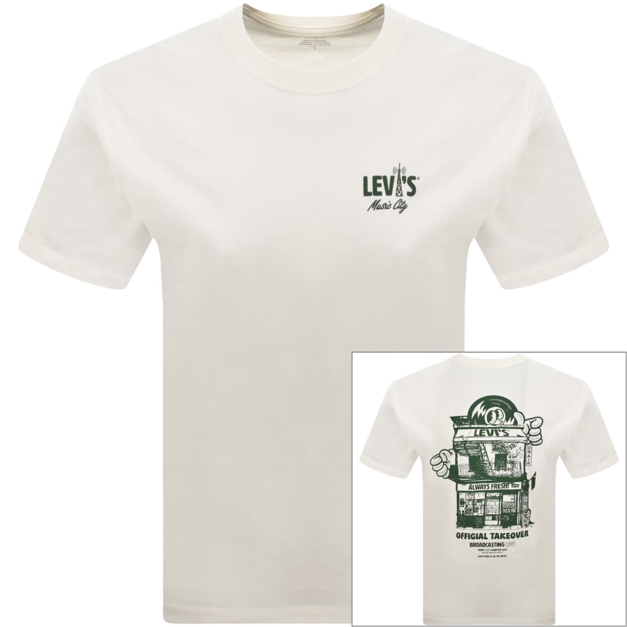 Image number 1 for Levis Music City Graphic T Shirt Off White