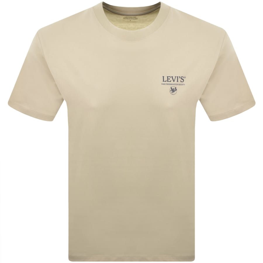 Image number 2 for Levis Botanical Graphic T Shirt Beige