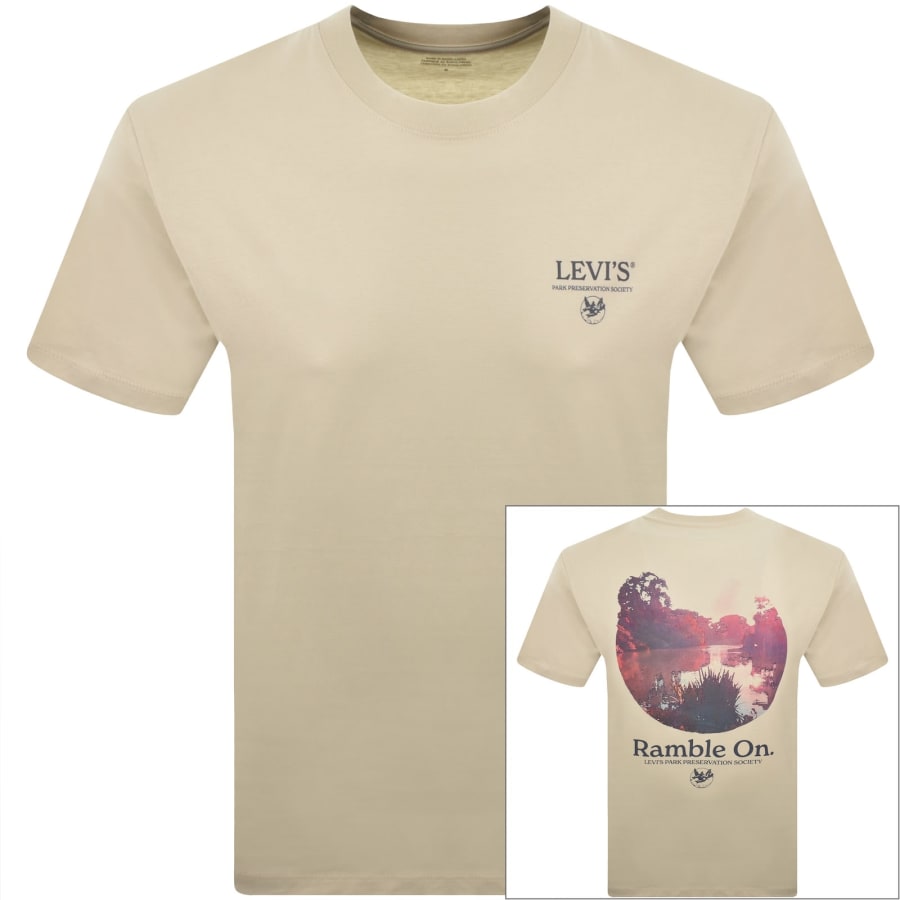 Image number 1 for Levis Botanical Graphic T Shirt Beige