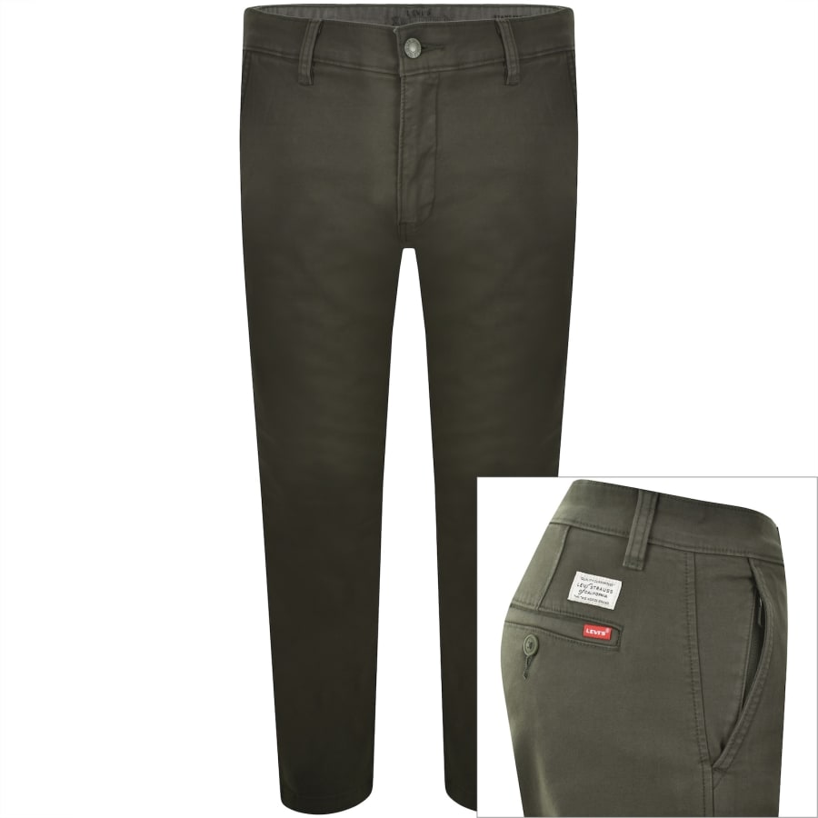 Image number 1 for Levis Standard Taper Chinos Green