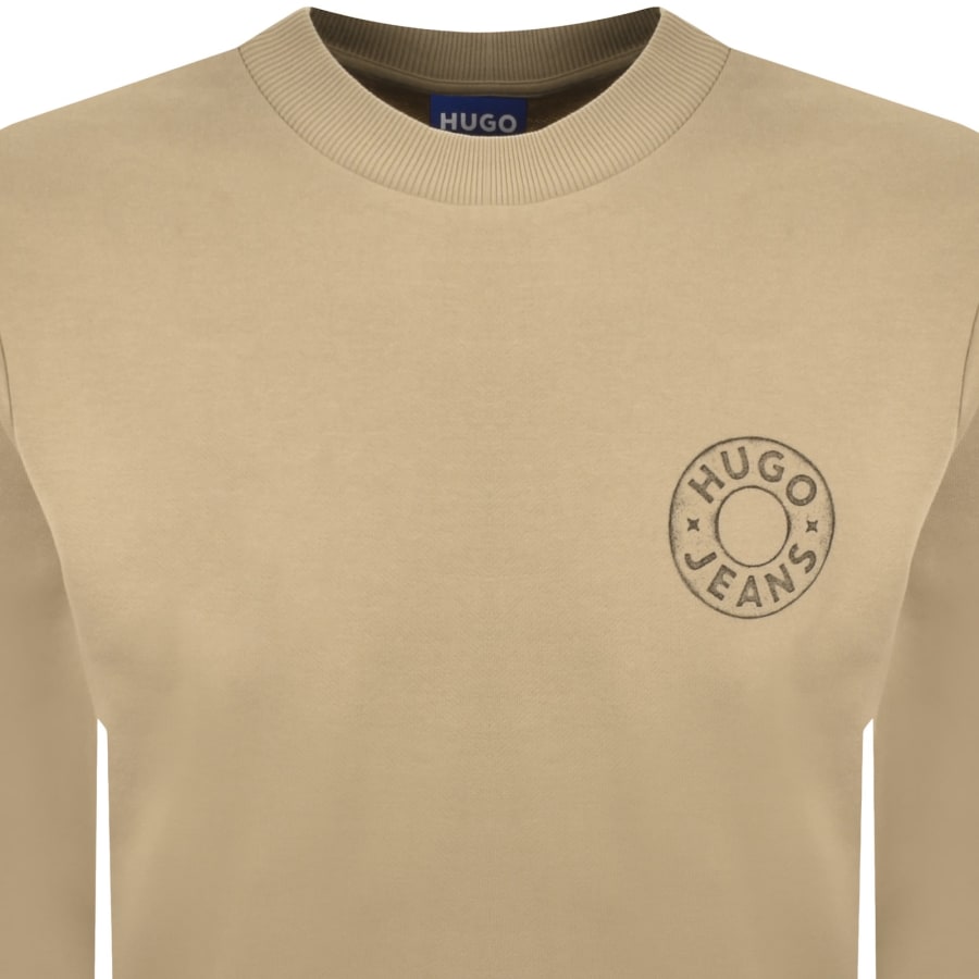 Image number 2 for HUGO Blue Nedos Sweatshirt Beige