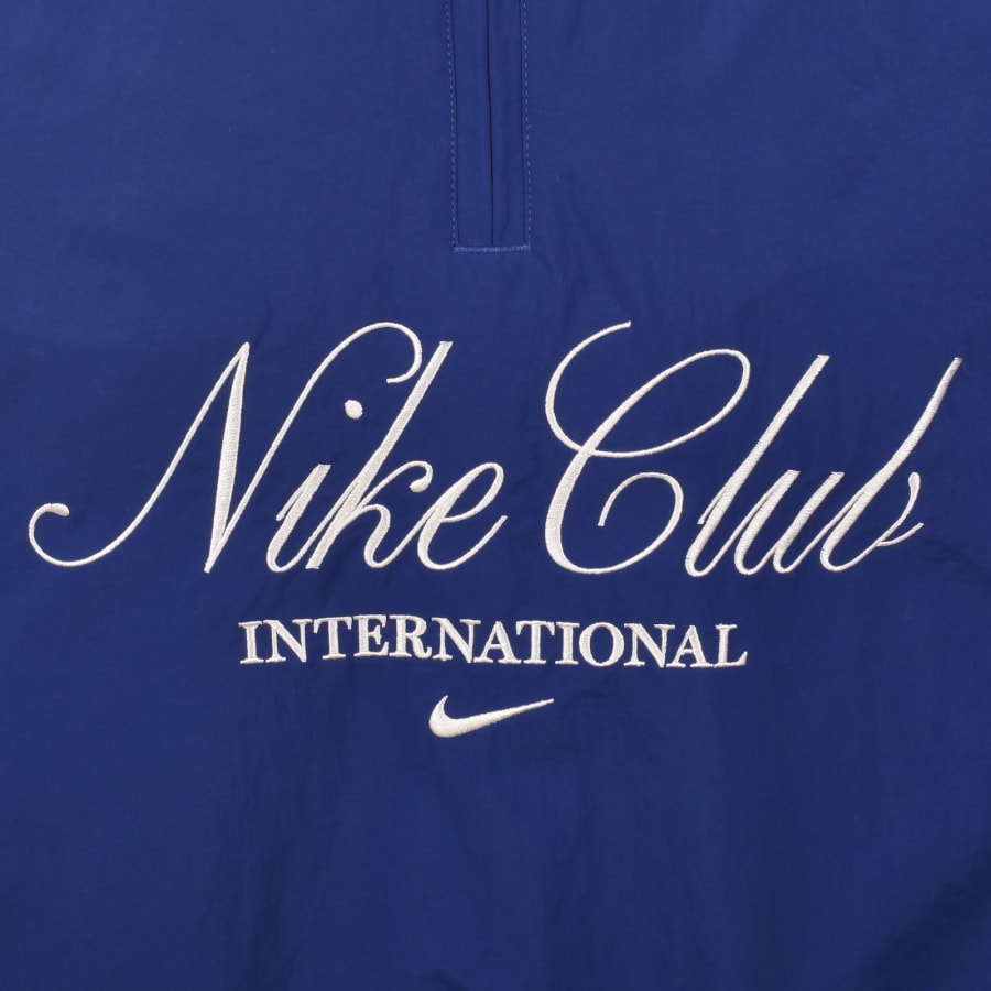 Image number 3 for Nike Club Half Zip Jacket Deep Royal Blue